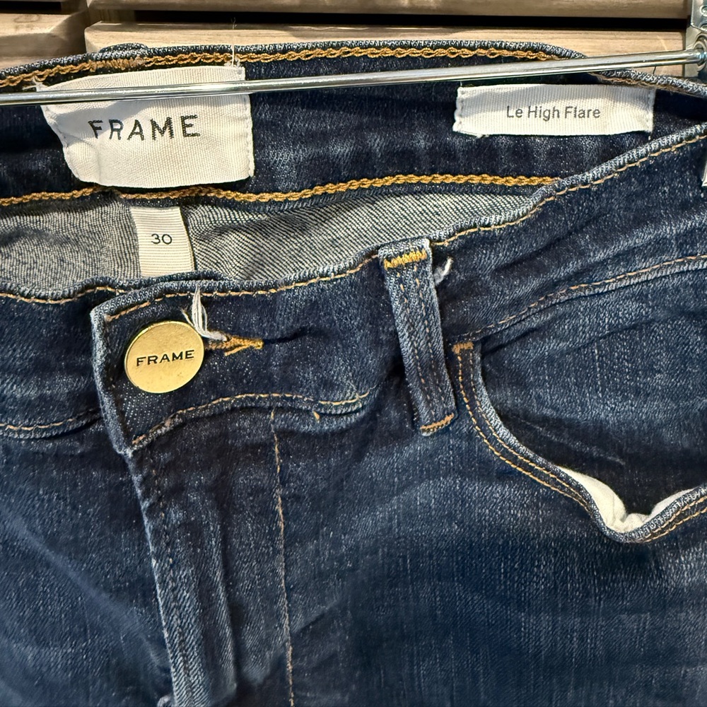 Frame Denim Blue Flare high rise Jeans - Picture 2 of 5